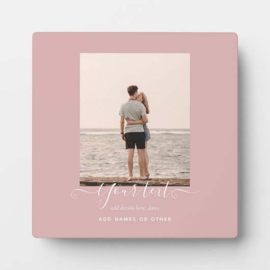 世界に一つだけの写真ギフト - 家族 友達 新婚夫婦への特別なプレゼント フォトプラーク (正面)