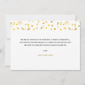 世界に一つだけの写真 ゴールドハート ありがとう サンキューカード (裏面)