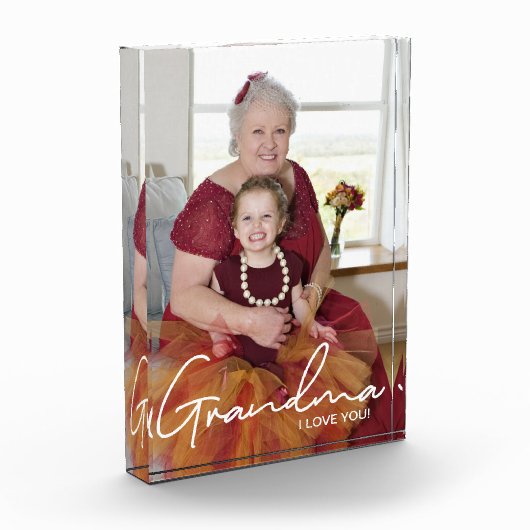 世界に一つだけの写真　愛するばあばへ フォトブロック (左)