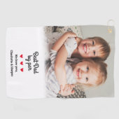 世界に一つだけの写真　最高のパパ　父の日　ゴルファー ゴルフタオル (横)