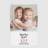 世界に一つだけの写真　最高のパパ　父の日　ゴルファー ゴルフタオル (正面)