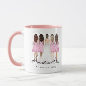世界に一つだけの名入りメイドオブオナーギフト マグカップ (左)