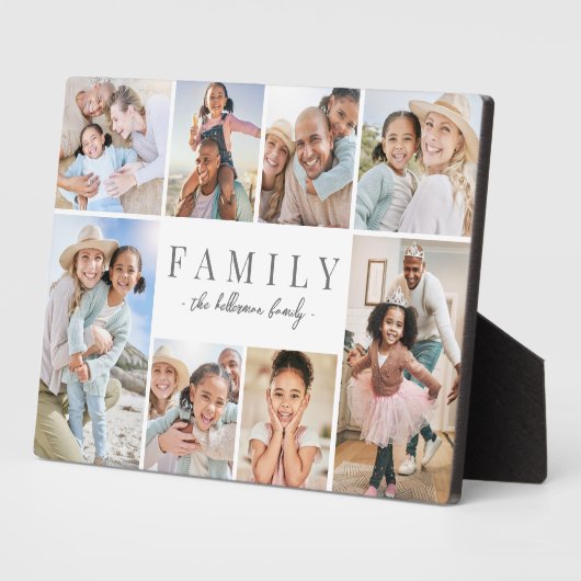 世界に一つだけの名前入り家族写真コラージュ フォトプラーク (側面)