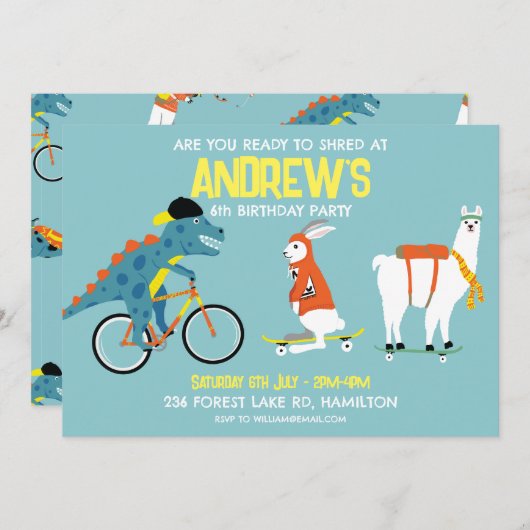 世界に一つだけの子供の誕生日パーティー招待状 招待状 (正面/裏面)