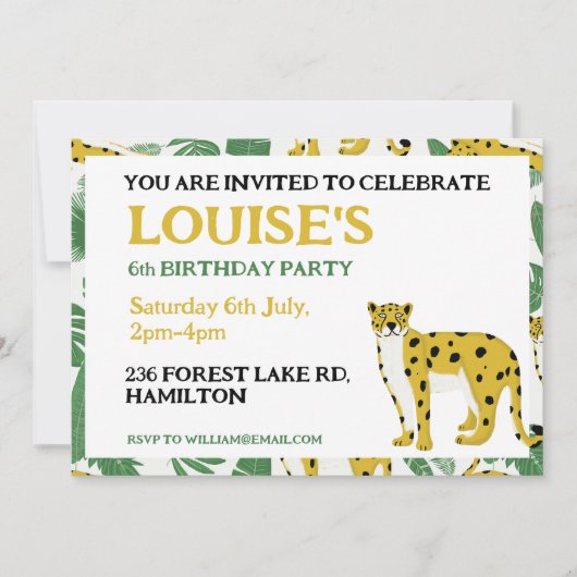 世界に一つだけの子供の誕生日パーティー招待状 招待状 (正面)