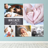 世界に一つだけの家族の名前、大きな家族 キャンバスプリント (インサイチュ (ウッドフロア))