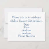 世界に一つだけの帆船のおもちゃ 男の子の誕生日パーティー 招待状 (裏面)