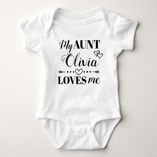 世界に一つだけの愛する叔母が好き ベビーボディスーツ (正面)