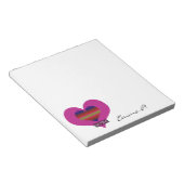 世界に一つだけの愛の証 ヴァレンタイン レインボー ハート ノートパッド (アングル)