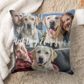 世界に一つだけの愛犬の写真コラージュ記念品 クッション (ブランケット)
