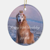 世界に一つだけの愛犬オリジナル誕生日セラミックオーナメント セラミックオーナメント (左)