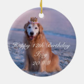 世界に一つだけの愛犬オリジナル誕生日セラミックオーナメント セラミックオーナメント (裏面)