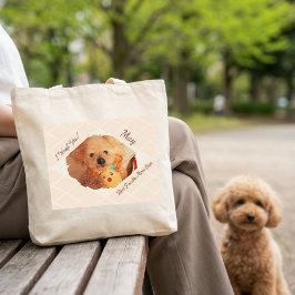 世界に一つだけの愛犬写真トートバッグ - プードルママへの特別なギフト トートバッグ
