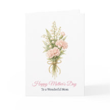 世界に一つだけの水彩画のピンクの芍薬のユリの母の日ギフト