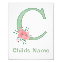 世界に一つだけの水彩画　イニシャルC　写真プリント フォトプリント           