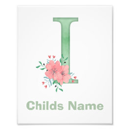 世界に一つだけの水彩筆文字アルファベット「I」写真プリント フォトプリント           