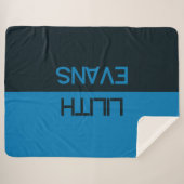 世界に一つだけの特別なブライズメイド＆誕生日ギフト - 名前入りブランケット シェルパブランケット (正面(横))