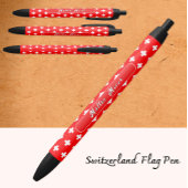 世界に一つだけの特別なペン、スイスの国旗、スイス 黒ボールペン