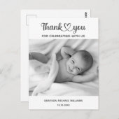 世界に一つだけの特別な写真 新生児ベイビーへの感謝を込めて ポストカード (正面/裏面)