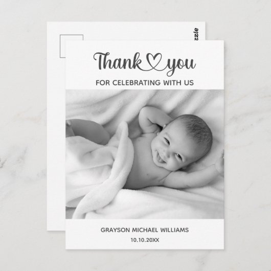世界に一つだけの特別な写真 新生児ベイビーへの感謝を込めて ポストカード (正面/裏面)