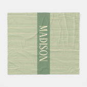 世界に一つだけの特別な名前入りセージ ブランケット キッズギフト (正面(横))