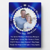 世界に一つだけの特別な結婚記念日の贈り物やウェディングギフト フォトプラーク (正面)