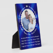 世界に一つだけの特別な結婚記念日の贈り物やウェディングギフト フォトプラーク (側面)