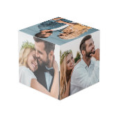 世界に一つだけの特別な記念品 新婚カップル写真 フォトキューブ (裏面アングル)