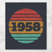 世界に一つだけの特別な65歳の誕生日パーティー ワインラベル (シングルラベル)