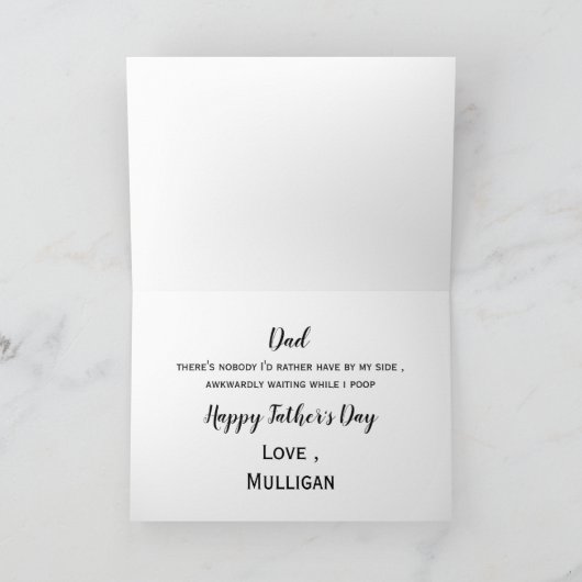 世界に一つだけの犬パパ フォト 笑える写真でお父さんに感謝を伝えよう カード (内部)