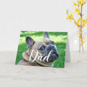 世界に一つだけの犬パパ フォト 笑える写真でお父さんに感謝を伝えよう カード (黄色い花)
