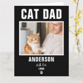 世界に一つだけの猫パパ カスタム写真カード カード (黄色い花)