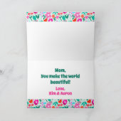 世界に一つだけの花を　ハッピーマザーズデー カード (内部)