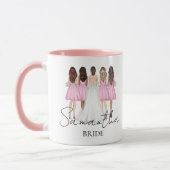 世界に一つだけの花嫁 オリジナル名入りプレゼント マグカップ (左)