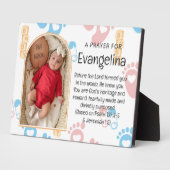 世界に一つだけの赤ちゃんのためのクリスチャンの祈り記念品 フォトプラーク (側面)