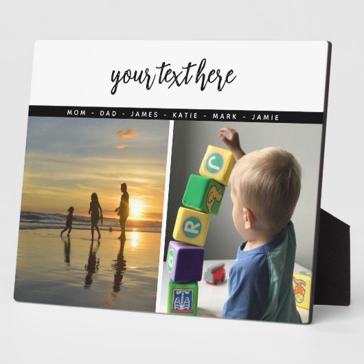 世界に一つだけの2枚の写真で家族の愛の記憶を残そう フォトプラーク (側面)