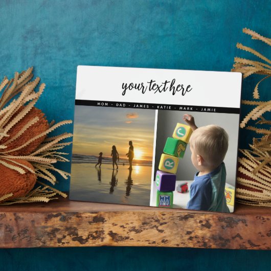 世界に一つだけの2枚の写真で家族の愛の記憶を残そう フォトプラーク (側面)
