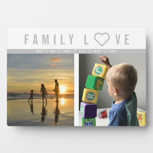 世界に一つだけの2枚の写真で紡ぐ家族の愛の記憶 フォトプラーク (正面)