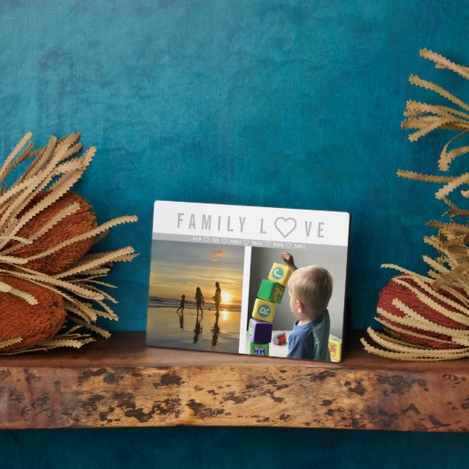 世界に一つだけの2枚の写真で紡ぐ家族の愛の記憶 フォトプラーク (側面)