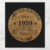 世界に一つだけの65歳の誕生日パーティーギフト ワインラベル (シングルラベル)