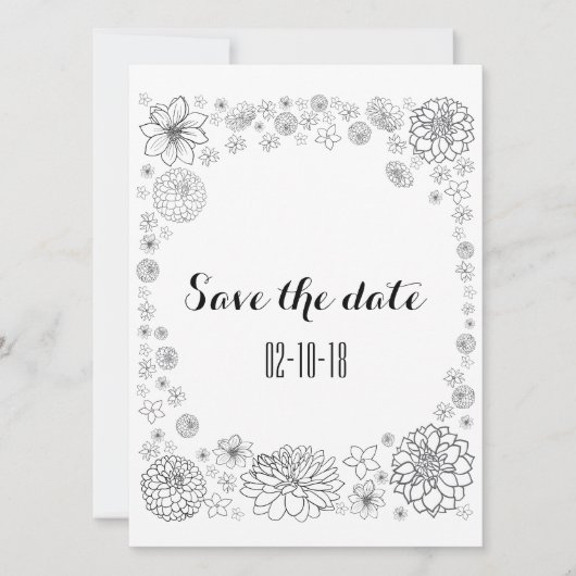 世界に一つだけの、温もりあふれる手作り風の花いっぱいのウェディング招待状 招待状 (正面)