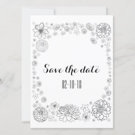 世界に一つだけの、温もりあふれる手作り風の花いっぱいのウェディング招待状 招待状