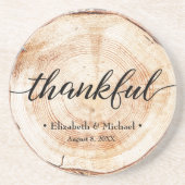 世界に一つだけの、温もりのある木製ディスク ~感謝の気持ちを込めたウェディング コースター (正面)