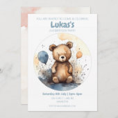 世界に一つだけの、特別な子供の誕生日パーティー招待状 招待状 (正面/裏面)