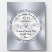 世界に一つだけの、特別な22周年結婚記念日のプレゼント フォトプラーク (正面)