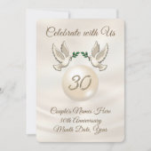世界に一つだけの、特別な30周年結婚記念日招待状 招待状 (正面)