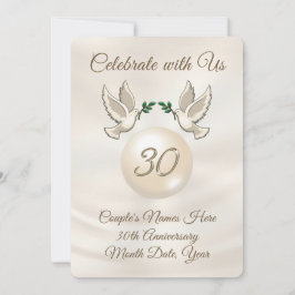 世界に一つだけの、特別な30周年結婚記念日招待状 招待状