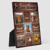 世界に一つだけの　素朴なペットメモリアル　愛犬　思い出　５つの写真 フォトプラーク (側面)