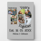 世界に一つだけの、10周年結婚記念日の特別な写真コラージュ11枚セット フォトプラーク (正面)