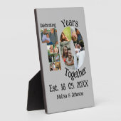 世界に一つだけの、10周年結婚記念日の特別な写真コラージュ11枚セット フォトプラーク (側面)